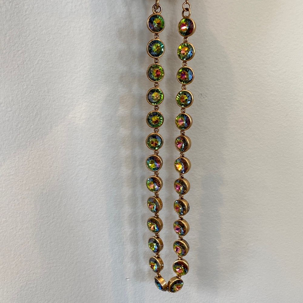 **SOLD** J.Crew watermelon vitrail brulee necklace - Picture 8 of 8